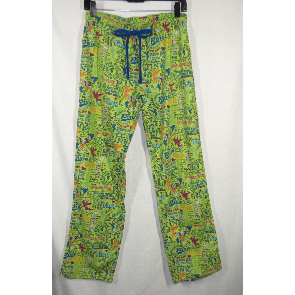 Disney World Disneyland Resort Women's Tinkerbell Cotton Pajama Pants Sz Small